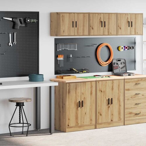 vidaXL Garažni ormarići 2 kom boja hrasta artisan konstruirano drvo Cijene