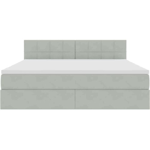  Krevet S LED lampica Svijetlo siva 160 x 200 cm Bar&amp;scaron;un Slike