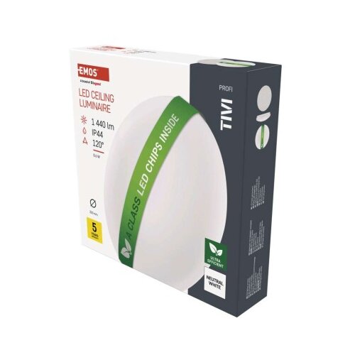  LED stropna svetilka TIVI, A CLASS, okrogla bela 8,6W, IP44, Nevtralna bela Cene