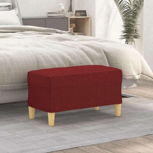  Klupa Crvena boja vina 70 x 35 x 41 cm od tkanine Slike