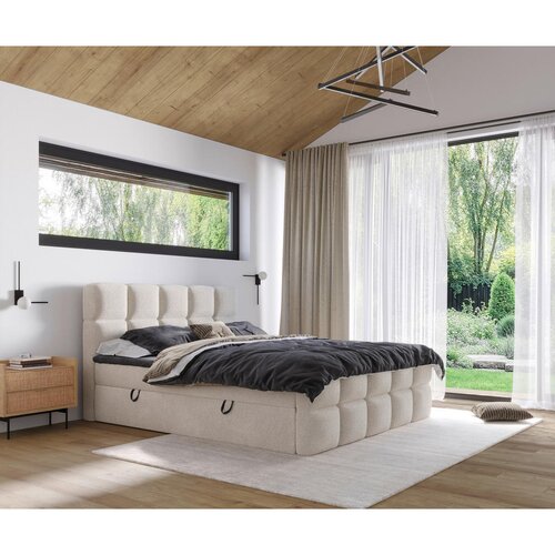 Boxxx POSTELJA Z VZMETNICO 180 cm x 200 cm , tekstil bež Slike