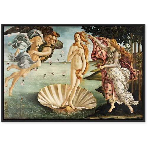 Slika - Sandro Botticelli – The Birth of Venus 60x40 U crnom drvenom okviru Cene