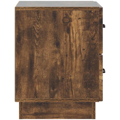  Noćni ormar s ladicama Dimljeni hrast 43 x 34,5 x 44,5 cm Slike