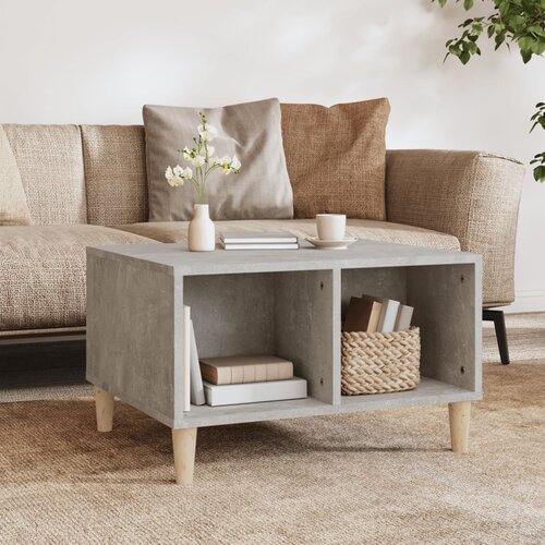 vidaXL Klubska mizica betonsko siva 60x50x36,5 cm inženirski les Cene