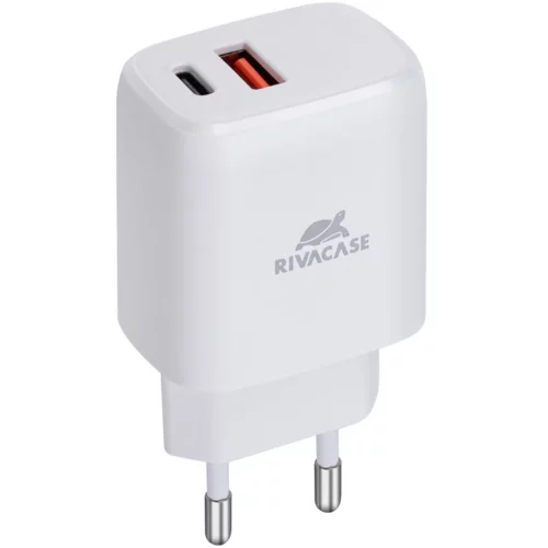 Rivacase adapter PS4192 W00 hišni polnilec 220V Quick Charge 20W vhod USB A in Type C PD 3.0 - Original (EU Blister) bel