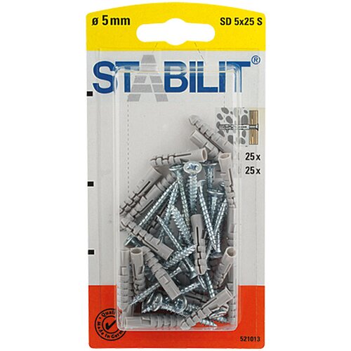 STABILIT Razcepni zidni vložki Stabilit (premer: 5 mm, dolžina: 25 mm, za polne zidake, 25 kosov, z vijaki/kavlji) Cene