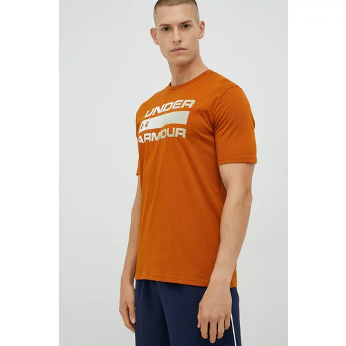 Under Armour Kratka majica moški, oranžna barva