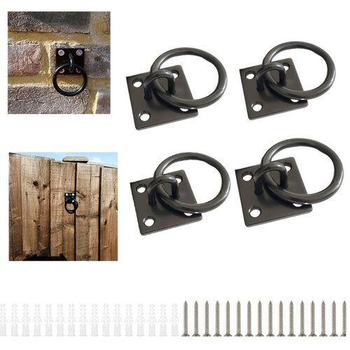 INF M6 nerjaveč Pad Eye kavelj 4-pack, črn, z vijaki in vložki za jahte, (5000298093) Cene