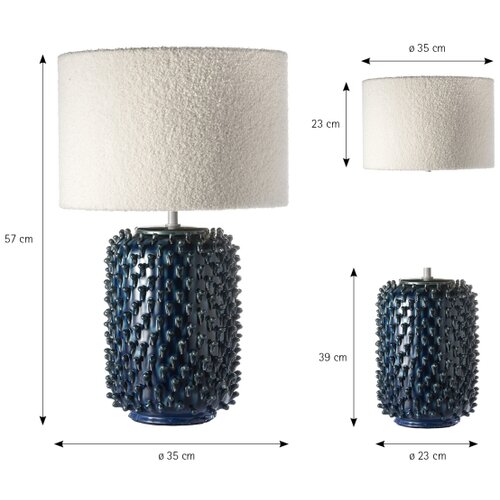 ONLI Stona lampa CERAMICA 1xE27/15W/230V 57 cm plava/krem Slike