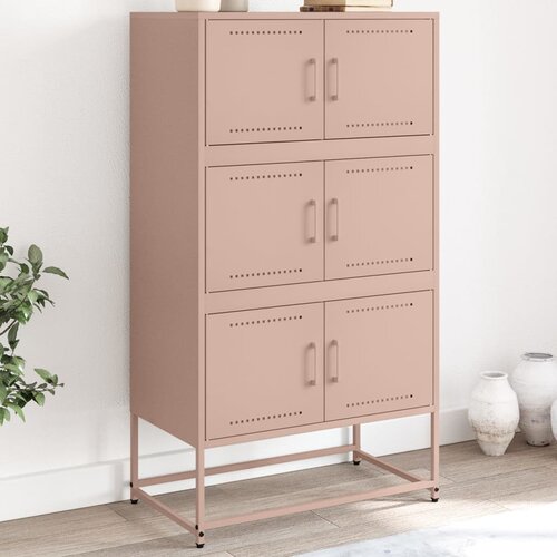The Living Store Komoda roza 68,5x38,5x123,5 cm jeklo - Komoda, (21836142) Cene
