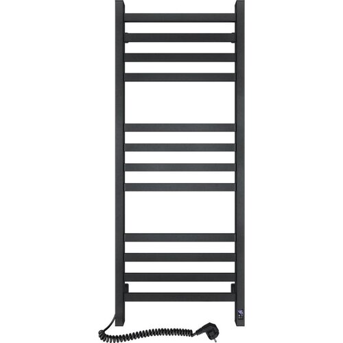  Kupatilski merdevinski radijator sa termostatom AVANGARD, 227 W, 120 x 48 cm, crna, leva Cene