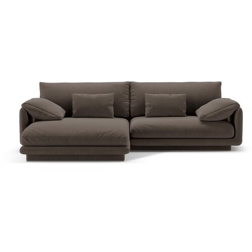 Micadoni Smeđa kutna garnitura od boucl&amp;eacute; tkanine (s lijevim kutom) Torino &amp;ndash; Home Slike