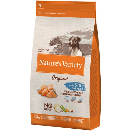 Nature's Variety Original No Grain Mini Adult losos - Varčno pakiranje: 3 x 1,5 kg Cene