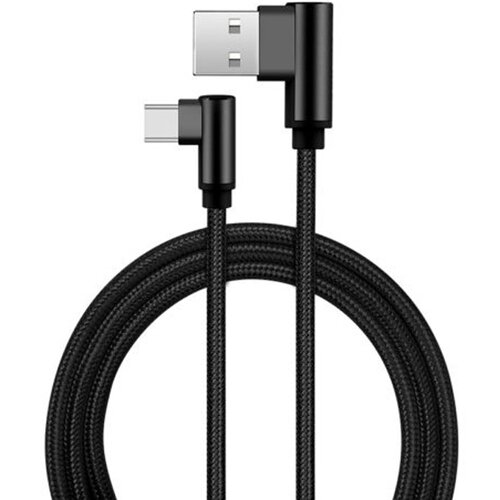 Optimus usb data kabel (1m, micro usb 90° kutni na usb-a, pleteni/najlon, crni) Cene