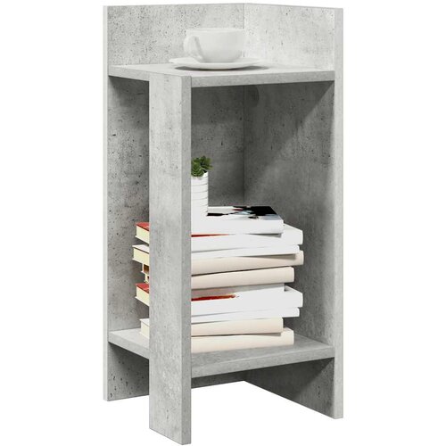 vidaXL Stranske mize s polico 2 kosa betonsko siv 25,5x27x60 cm Cene