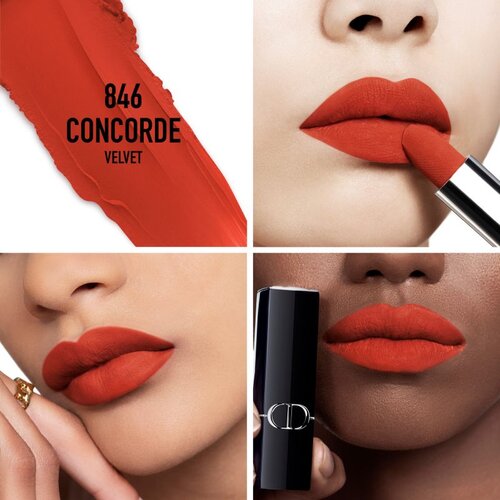 Dior Rouge dugotrajni ruž za usne punjiva nijansa 846 Concorde Velvet 3,5 g Slike