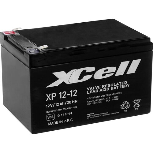 XCELL Svinčev akumulator 12 V 12 Ah XP1212 XCEXP1212 Blei-Vlies (AGM) (B x H x T) 151 x 101 x 98mm plo&scaron;čati vtič 6.35mm vzdrževanje ni potrebno, VDS-c, (20439132) Cene