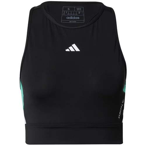 Adidas Sportski top 'Techfit Colorblock ' žad / crna / prljavo bijela