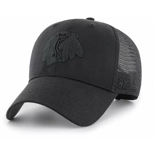 47 Brand Kapa s šiltom NHL Chicago Blackhawks črna barva