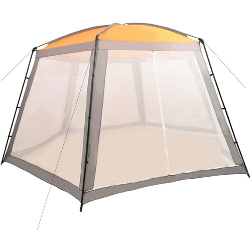 Šator za bazen od tkanine 590 x 520 x 250 cm sivi Cijene