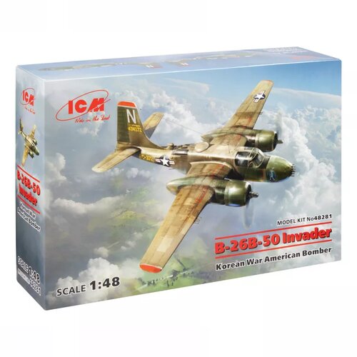 ICM model kit aircraft - B-26B-50 invader korean war american bomber 1:48 Slike