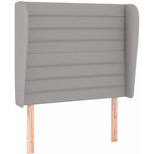 Box spring krevet s madracem svjetlosivi 90x190 cm od tkanine Slike