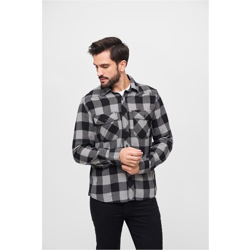 Brandit Plaid shirt black/charcoal Slike