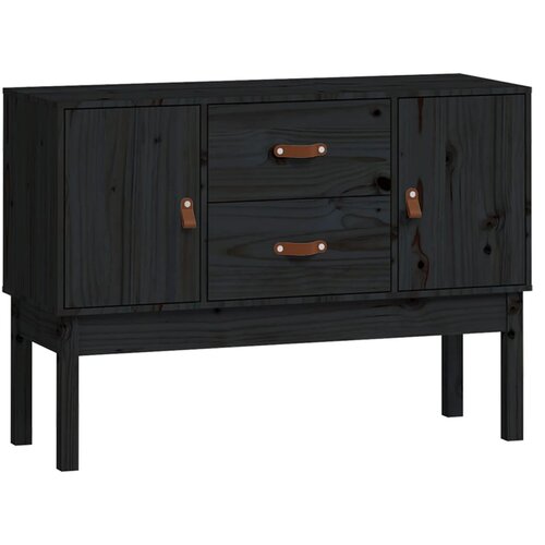 Maison Chic Komoda - Predalnik črna 110x40x78 cm trdna borovina, (21716398) Slike