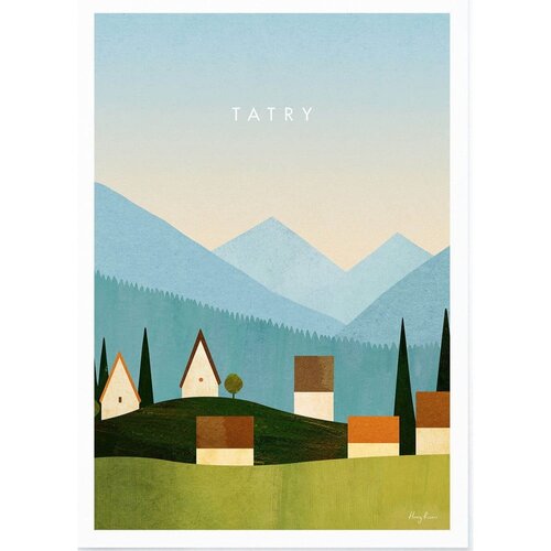 Travelposter Plakat 50x70 cm Tatry - Travelposter Slike