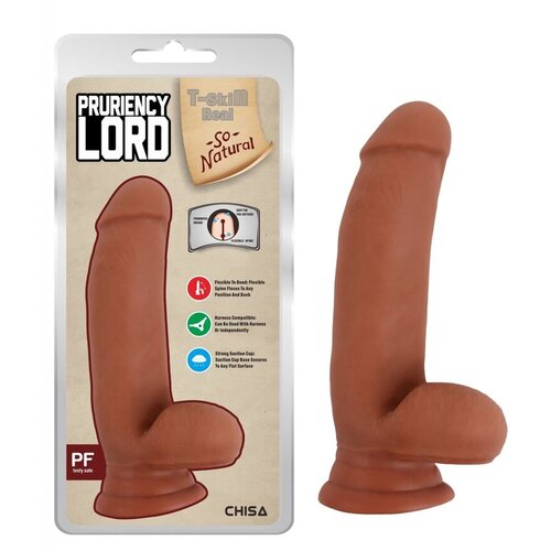  Dildo Pruriency Lord, 17.5cm, Boja kože Slike