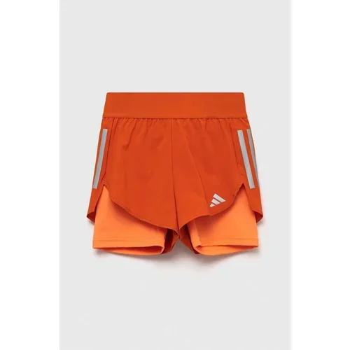 Adidas Otroške kratke hlače G RUN 2in1 SHO oranžna barva