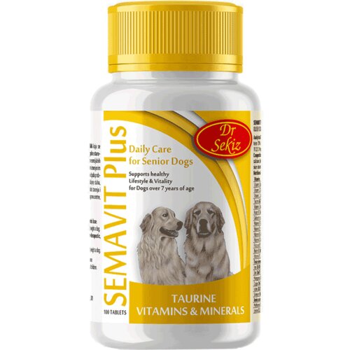 Dr. Sekiz vitaminsko mineralni dodatak za starije pse Semavit Plus - 100 tableta Slike