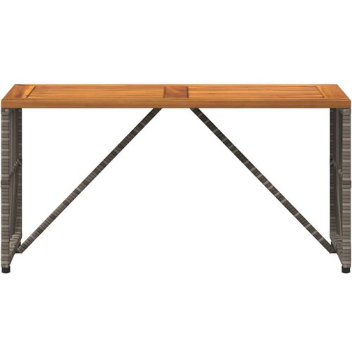  stol Sivi 80 x 40 x 40 cm Čelik i Poli Ratan - Sivi Slike