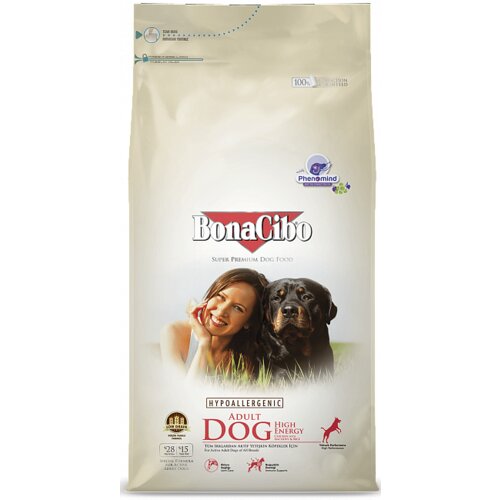 BonaCibo SUPER PREMIUM hrana za aktivne pse svih rasa - visoko energetski - piletina sa inćunima i pirinčem 15kg Slike
