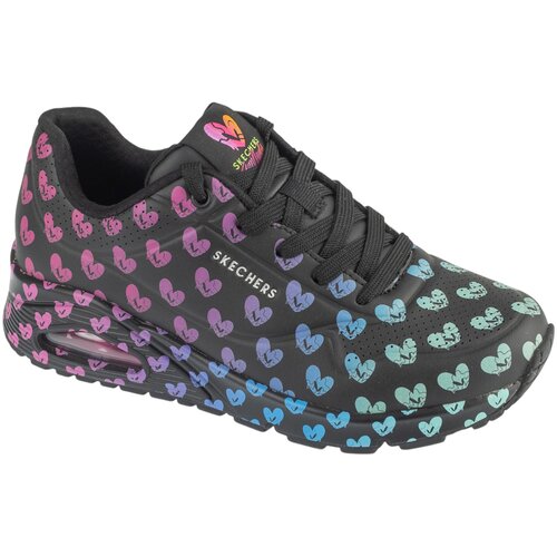 Skechers Nizke superge Uno - Live Colorfully Črna Cene