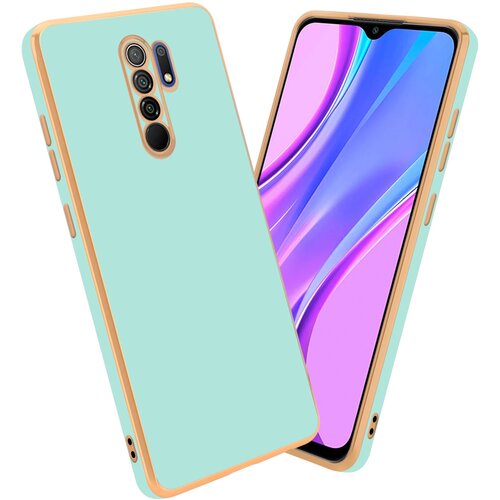 Cadorabo Ohi&scaron;je, združljiv s Xiaomi v sijajni metini zeleni barvi - Zlato - za&scaron;čitno prevleko iz fleksibilnega silikona TPU in z za&scaron;čito pred kamero, (20602810) Cene