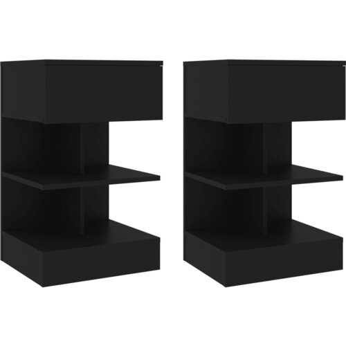 vidaXL noćni ormarići 2 kom crni 40 x 35 x 65 cm Cijene