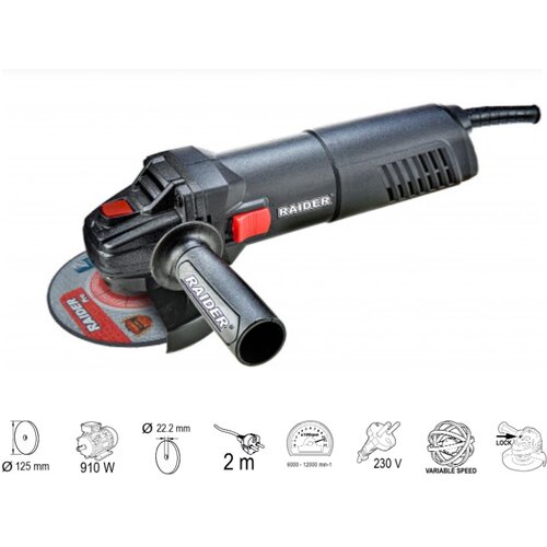 Raider RDP-AG43 PRO KUTNA BRUSILICA 910W BLACK EDITION Slike