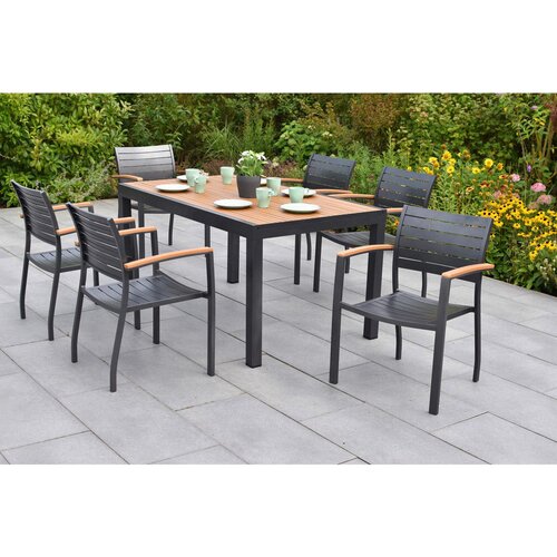 Gardenson VRTNA GARNITURA ASTROS aluminij barve grafita, naravne barve Slike