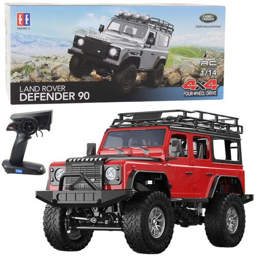  Licencirani avto na daljinsko upravljanje Land Rover Defender 90 1:14 - rdeč Slike