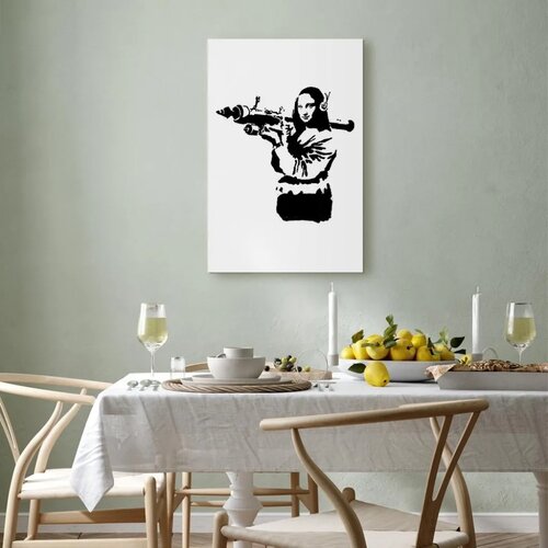  Slika - Banksy Mona Lisa with Rocket Launcher (1 Part) Vertical 80x120 Standard Slike