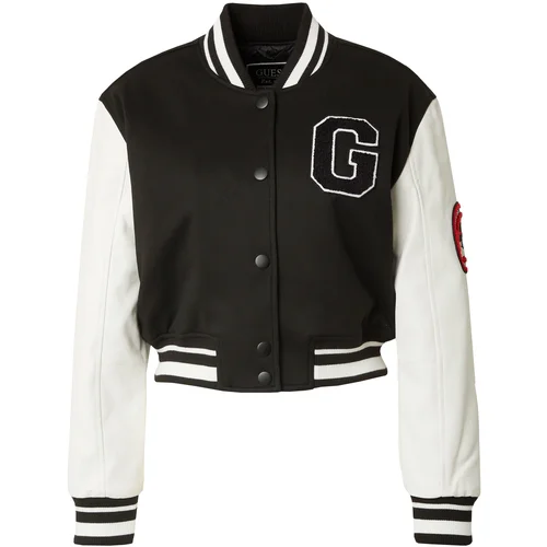 Guess Prehodna jakna 'BEAR VARSITY' rdeča / črna / bela