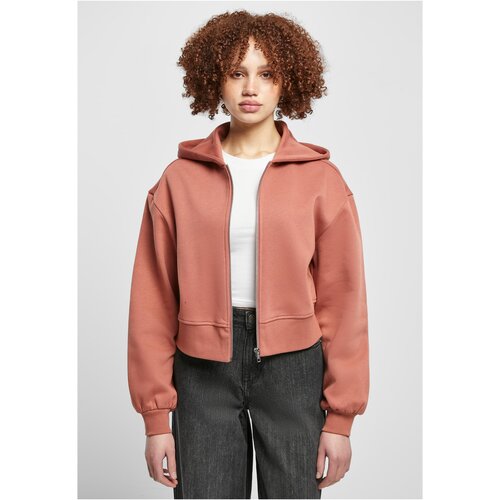 UC Ladies Women&amp;#039;s Short Oversized Terracotta Zipper Jacket Slike