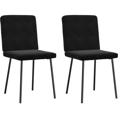 Maison Chic Jedilni stoli - Vzorci stoli 2 kosa črn žamet A229, (22032824) Cene
