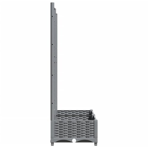  Vrtna sadilica s re&amp;scaron;etkom svjetlosiva 80x40x121,5 cm PP Slike