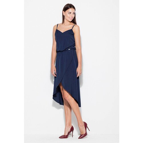 Katrus Dress with thin straps navy blue Cene