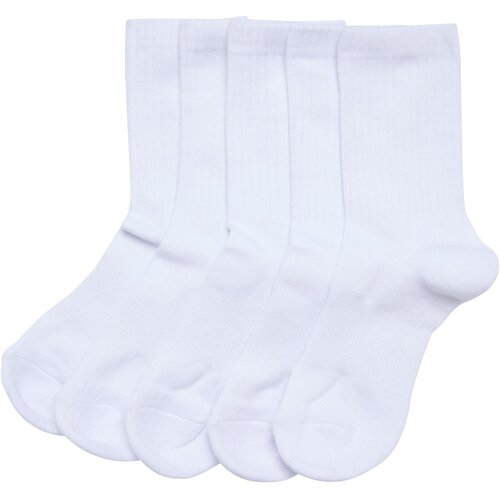 Urban Classics Accessoires Children's Sports Socks 5-Pack White Cene