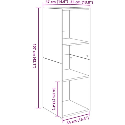  Set TV komoda Zidne 2 pcs Umjetnički hrast 37 x 35 x 107cm Slike