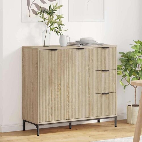 vidaXL Kreveta sonoma hrast 89,5 x 33 x 82 cm Konstruirano drvo Cijene