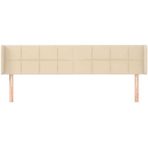  Uzglavlje s u&amp;scaron;ima krem 203x16x78/88 cm od tkanine Slike
